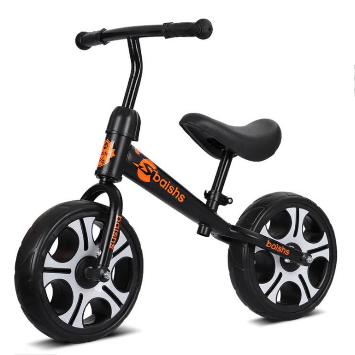 HOMCOM 12 Balance Bike No Pedal Walking Balance Training Bicycle W/ Rubber Tires Adjustable Seat Height for Kids and Toddlers 2 to 5 Years Black