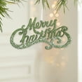 thumbnail image 4 of Merry Christmas Hanging Sign, Glitter Alphabet Decor for Xmas Tree Wreath Fireplace Mantle Decoration(Green), 4 of 6