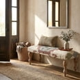 thumbnail image 2 of Ox Bay Hadley 47" Upholstered Indoor Accent Bench, Ivory/Red Kilim, 2 of 8