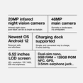 thumbnail image 7 of AGM H5 Pro Cell Phone Unlocke (2022 Upgraded), Rugged Phone, Rugged Smartphone Unlocked 109dB Loudest Speaker 7000mAh Battery, 6.52" HD Screen 8G+128G  Dual SIM Android12 IP68/IP69K,for T-Mobile ONLY, 7 of 7