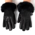 thumbnail image 2 of Alpine Swiss Womens Dressy Gloves Genuine Leather Thermal Lining Faux Fur Trim Cuff, 2 of 7