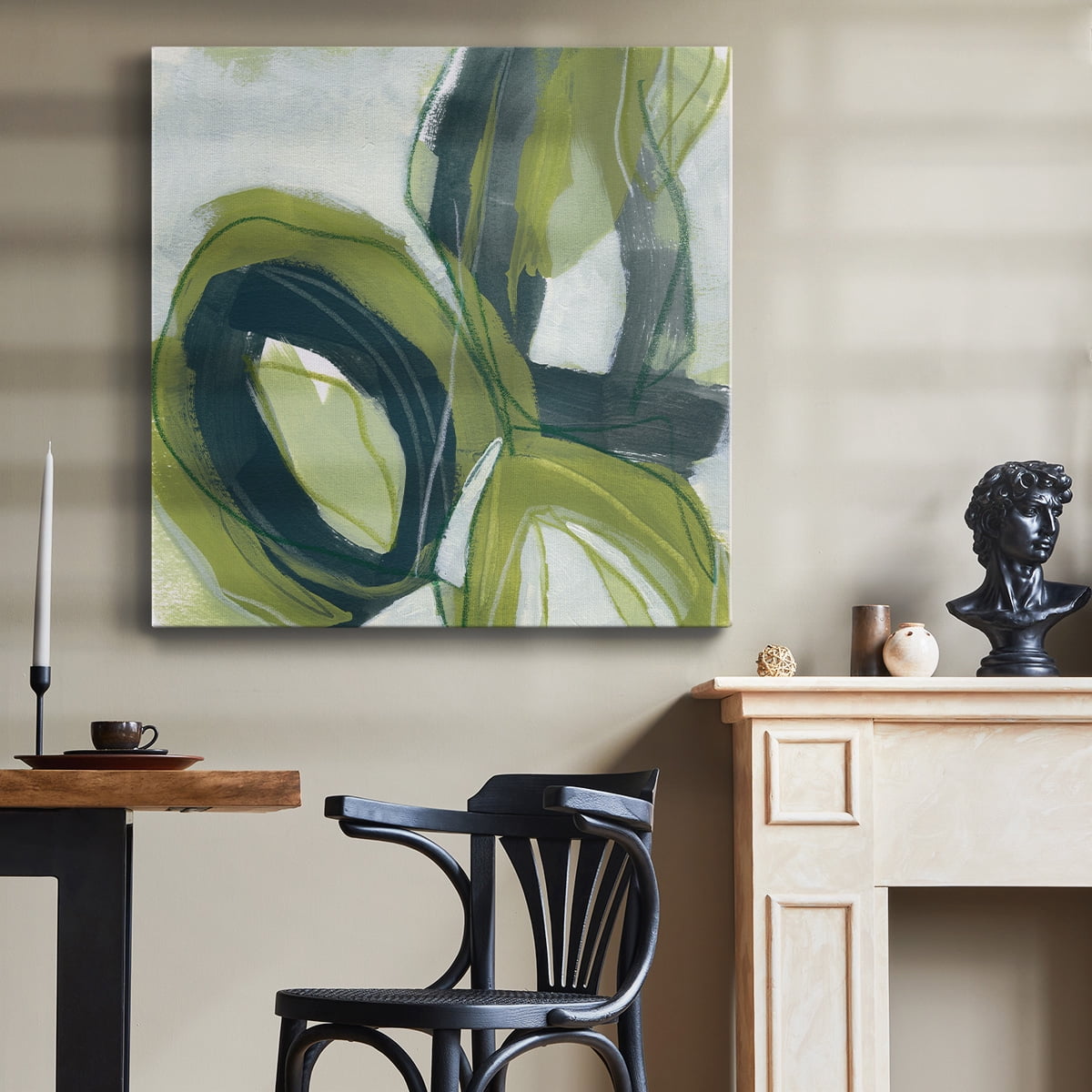 Wexford Home Verdigris Motion I-Premium Gallery Wrapped Canvas, 24" x 24" - Ready to Hang