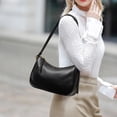 thumbnail image 6 of Genuine Leather Shoulder Bag, Women's Grainy Crescent Underarm Crossbody Purse, 6 of 8