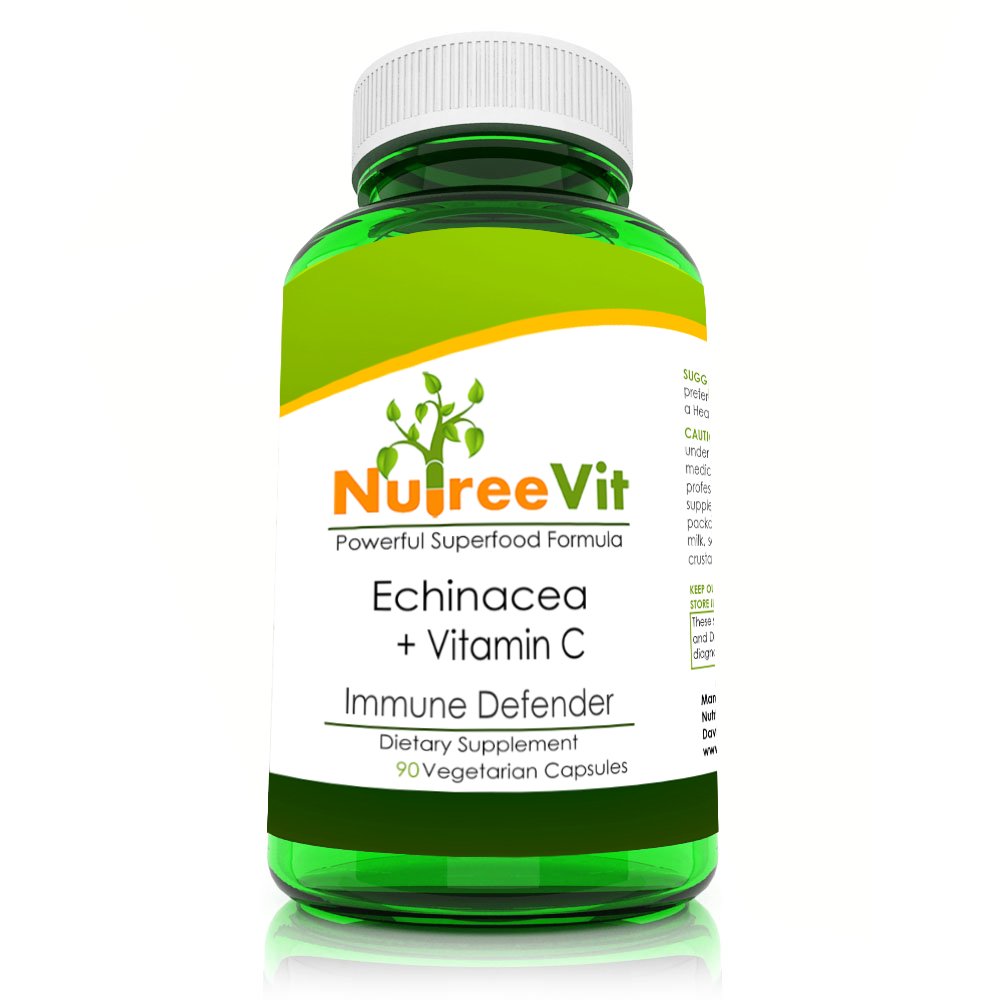 Pure Organic Echinacea + Vitamin C Immune Defense