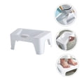 thumbnail image 3 of Minkissy 1Pcs Potty Step Stool White Plastic Simple Footstool for Bathroom, 3 of 8