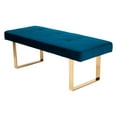 thumbnail image 2 of Chic Home BH18-14NY-N1-US Scott Velvet Modern Contemporary Tufted Seating Square Leg Bench, Navy Blue, 2 of 5