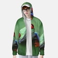 thumbnail image 3 of Fotbe Red-Eyed Tree Frog-1 Men's Women's UPF 50+ Sun Protection Jacket Hooded Cooling Shirt with Pockets Hiking Outdoor Performance-3X-Large, 3 of 8