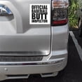 thumbnail image 2 of DistinctInk Custom Bumper Sticker - 3" x 3" Decorative Decal - White Background - Official Baseball Butt Inspector, 2 of 2