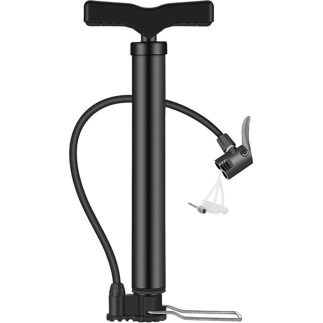 Bomba de pie portátil con válvulas Presta y Schrader de inversión automática, bomba de bicicleta de alta presión de 120 psi, bomba de aire de aleación de aluminio, multifunción B