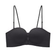thumbnail image 3 of EliteGoogv Front Closure Bras For Women Wireless Bras For Women Seamless Bras For Women On Non Small Bust Womens Bras Everyday Bras For Women Black L, 3 of 5