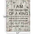 thumbnail image 2 of Retro Religious Wall Decor Inspirational Quote Bible Verse Wall Art I am the Daughter of A King Christian Scripture Print Artwork for Bedroom Girls Room Meaningful Daughter Gifts 12x16inch, 2 of 6