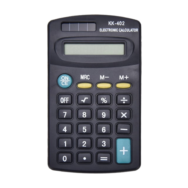 Mini calculadora Pantalla LCD de 8 dígitos Calculadora pequeña Tamaño de bolsillo lindo 4.3 Carevas Calculadora