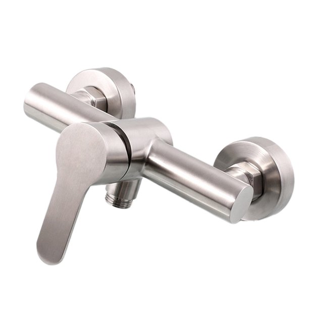 Hot and Cold Shower Faucet Valve Mixer WallMounted Stainless Steel