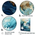 thumbnail image 3 of Designart "Currents Of White And Blue In The Ocean III" Ocean Floater Framed Wall Art Living Room, 3 of 5