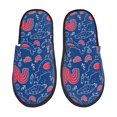 thumbnail image 1 of Fotbe Chicken and Rooster Pantuflas Peludas para Mujer con Estampado, Zapatillas de Peluche, Zapatos de Invierno para Casa, Uso Interior y Exterior-Large, 1 of 8