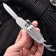 thumbnail image 4 of Juego de Utensilios de Campamento Multifuncional de Acero Inoxidable – Cuchara Tenedor Cuchillo Abrebotellas Portátil, Vajilla Compacta de 8.5cm para Uso en Exteriores y Oficina, Plateado, 4 of 6
