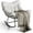 White, variant on Papasan Rocking Chair, Outdoor Patio Rocking Chairs with Thick Cushion and Removable Side Pockets, Oversized Rocker Egg Chair for Bedroom, Porch, Garden (Gray, 43.3"D x 36.22"W x 24.8"H)