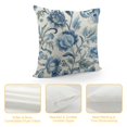 thumbnail image 4 of WERPE  Chinoiserie Flowers Trees Blue Throw Pillow Cover,  Floral Cushion Case Outdoor Decoration for Sofa Couch Farmhouse, 4 of 5