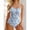 White, variant on Sakmal One Piece Swimsuit High Waisted Tummy Control Ruched White Swimsuits Floral Swimwear