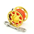 thumbnail image 1 of maskred Keep Diving FXL-952 Spool Reel Portable Solid Color Polyester Rope Reels Outdoor Sports Accessories with Double End Hook Gold 15m, 1 of 6