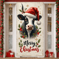 thumbnail image 2 of Decorative Design Christmas Banner with Red Car and Golden Retrievers for Holiday Celebration Winter Festive Event, 2 of 9