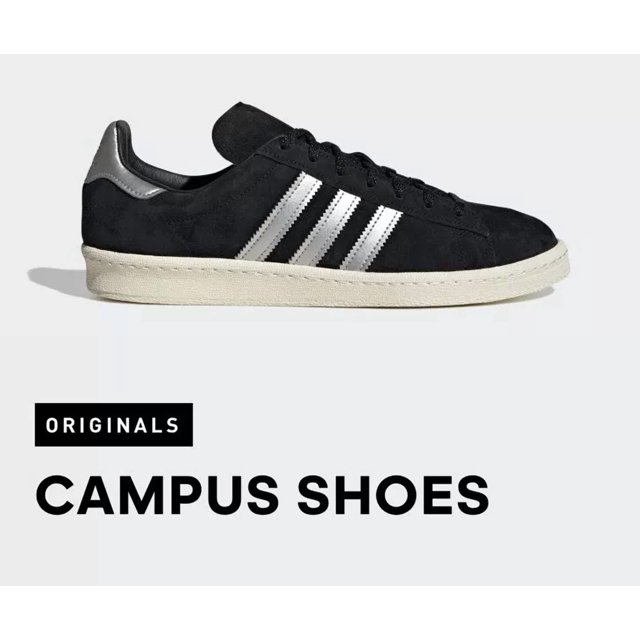 Ad-id-as Originals Campus 80S Core Black Silver Off White Men Casual Shoes GX7330
