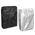 thumbnail image 1 of Cubierta de silla de gravedad cero Uxcell, impermeable, para muebles de exterior, fundas para sillas plegables, paquete de 2 en negro y plata, 1 of 1