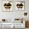 thumbnail image 4 of Designart "Gold Lips Of Luxury VI" Fashion Canvas Wall Art, 4 of 5