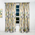 thumbnail image 2 of Designart 'Retro Triangular Design I' Mid-Century Modern Curtain Panel, 2 of 5