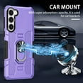 thumbnail image 4 of for Samsung Galaxy S23+ Plus Case with Metal Ring Kickstand for Women & Men, Heavy-Duty Protection Shockproof Bumper Cover Case for Samsung Galaxy S23 Plus TY Purple, 4 of 18
