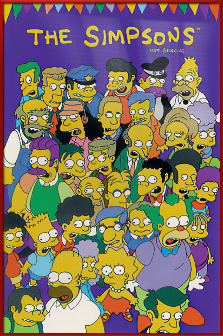The Simpsons - TV Show Poster / Print (The Cast) (Black - Walmart.com