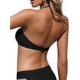 thumbnail image 2 of Conjunto de Bikini de Cintura Baja con Tirantes Desmontables para Mujer Negro CH Negro CH Xishao ropa, 2 of 2