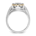 thumbnail image 2 of Finest Gold 14K Two-tone Diamond Mens Ring, Size 10, 2 of 5