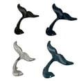 thumbnail image 5 of Zeckos Cast Iron Whale Tail Wall Hooks Coastal Home Decor Hangers Set of 4, 5 of 8