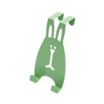 thumbnail image 4 of Gancho para puerta con forma de conejito, resistente, organizador de metal para colgar en la puerta. Verde, 4 of 7