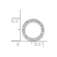 thumbnail image 2 of Diamond2Deal 14K White Gold 3/8ct. Diamond Circle Chain Slide Pendant for Women, 2 of 4