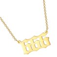 thumbnail image 1 of Sonducket Number Pendant Charm Necklace Golden Women Christmas Gift Long Women Friend Stainless Chain Choker Ladies Steel Chains Neck Ropa, zapatos y accesorios Miscelánea Numero 3, 1 of 6