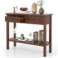 thumbnail image 1 of Costway Console Table 38" Narrow Accent Sofa Table with 2 Drawers & Bottom Storage Shelf, 1 of 10