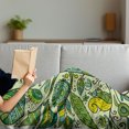 thumbnail image 3 of Botanic Soft Flannel Fleece Throw Blanket, Tree and Leaves Flowers Forest Squirrel Love the Earth Environment Calligraphy, Cozy Plush for Indoor and Outdoor Use, 50" x 60", Jade Green, by Ambesonne, 3 of 5