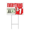 thumbnail image 1 of Everything 1 Dollar (18" x 24") Yard Sign, Includes Metal Step Stake, 1 of 6