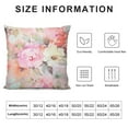 thumbnail image 5 of Chilfamy  Romantic Pink Teal Watercolor Chic Floral Pattern Throw Pillow Covers Sofa Pillowcase Car Square Throw Pillowcases Home Decoration, 5 of 5