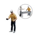 thumbnail image 1 of Figura de barbacoa Salvador Pintado a mano 1:64 adorno de escritorio en miniatura, 1 of 10