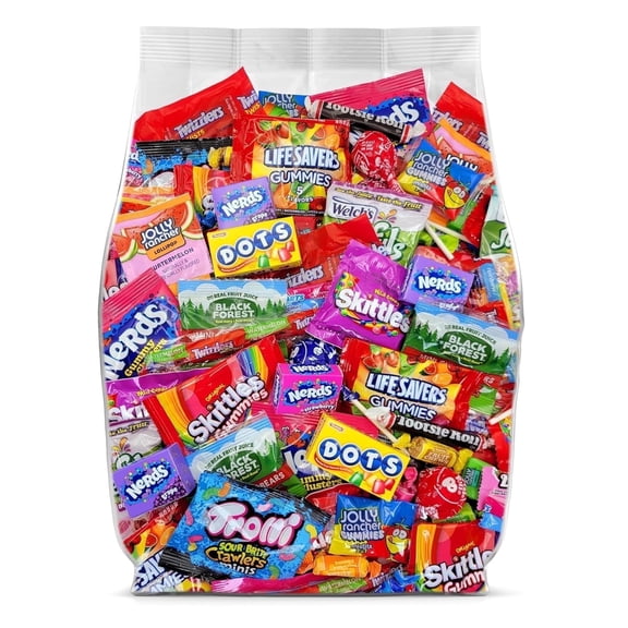 Candy Variety Pack Bulk Assorted Candy Mix, 5 lb Individually Wrapped Candy for Parties, Candy Bags, and Events