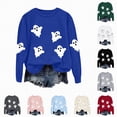 thumbnail image 4 of Godom Halloween Sweatshirts for Women Pumpkin Graphic Crewneck Long Sleeve Pullover Tops Loose Fit Soft Knit Ribbed Casual Fall Winter Outfits, 4 of 7