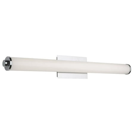 1 Bulb Vanity Light Fixture Bathroom Vanity 1 Light Bulb Fixture With Chrome Finish Glossy White Linen Glass LED 4