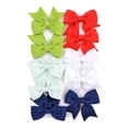thumbnail image 1 of Choicbaby 10Pcs Set New Cute Solid Ribbon Bowknot Hair Clips for Baby Girls Handmade Bows Hairpin Barrettes Headwear Kids Hair Accessories,2.5 inch, 1 of 4