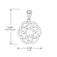 thumbnail image 2 of 10k White Gold Irish Celtic Trinity Knot Pendant / Necklace (20 Inches), 2 of 2