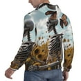 thumbnail image 6 of Daiia Sunflower Butterfly Skull for Men's Fashion Hoodies & Sweatshirts with Kangaroo Pocket Hooded Sweatshirt Breathable & Moisture Wicking-3X-Large, 6 of 7