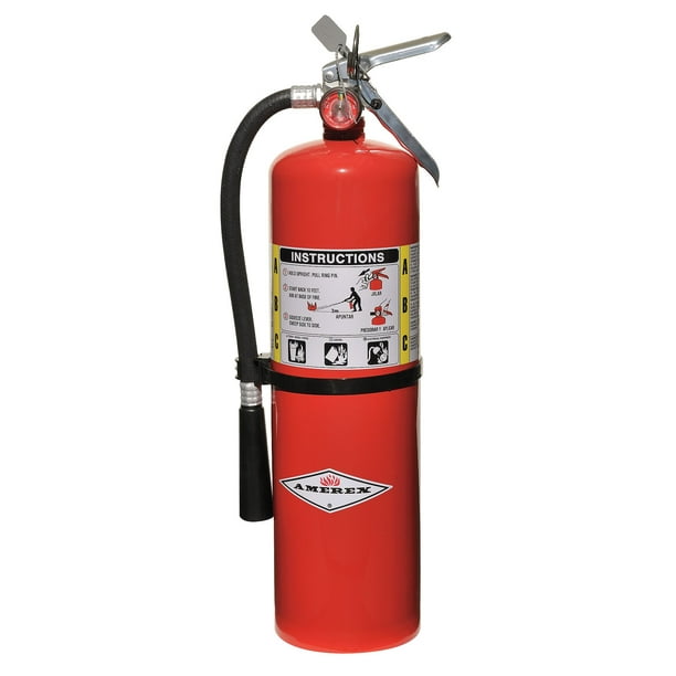 Amerex Dry Chemical Fire Extinguisher with 10 lb. Capacity and 20 sec ...