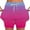 Hot Pink, variant on Seductiva Women's Casual Shorts Women's Fashionable Casual Sports Casual Skirt with Pocket Drawstring Solid Color Mid Waist Skirt Pants Womens Workout Shorts
